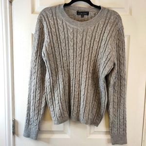 Love University 💎 Womens Plus Size Cable Knit Sweater Gray 2XL
